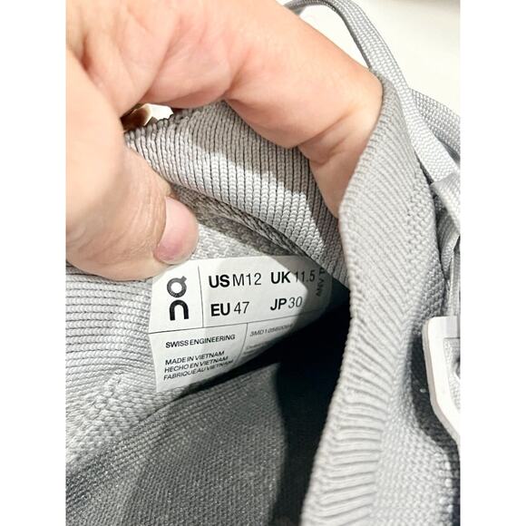 On Cloudswift 3 Mesh Low Top Running Sneakers Alloy Glacier Men's Size 12 M - Picture 7 of 8